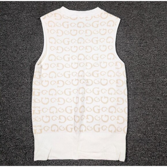 GUESS Women's Medium Sleeveless Sweater Vest G Logo Knit Top - Picture 2 of 6